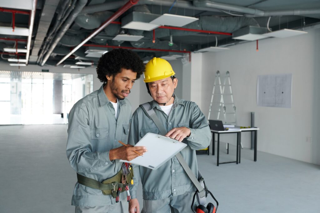 Engineers Discussing Facility Commissioning